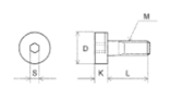 RENY六角穴付低頭ボルト 設定図